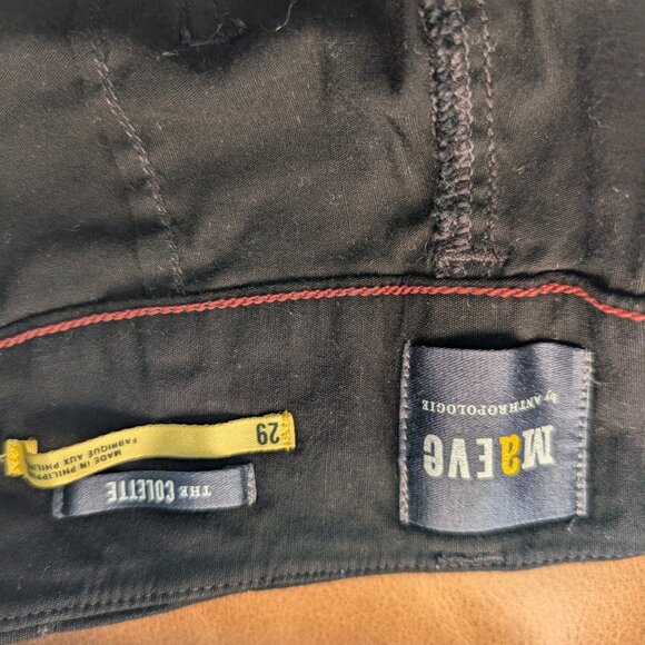 Maeve by Anthrolpologie Black Wide Leg Pants The Colette 29 - Picture 3 of 5